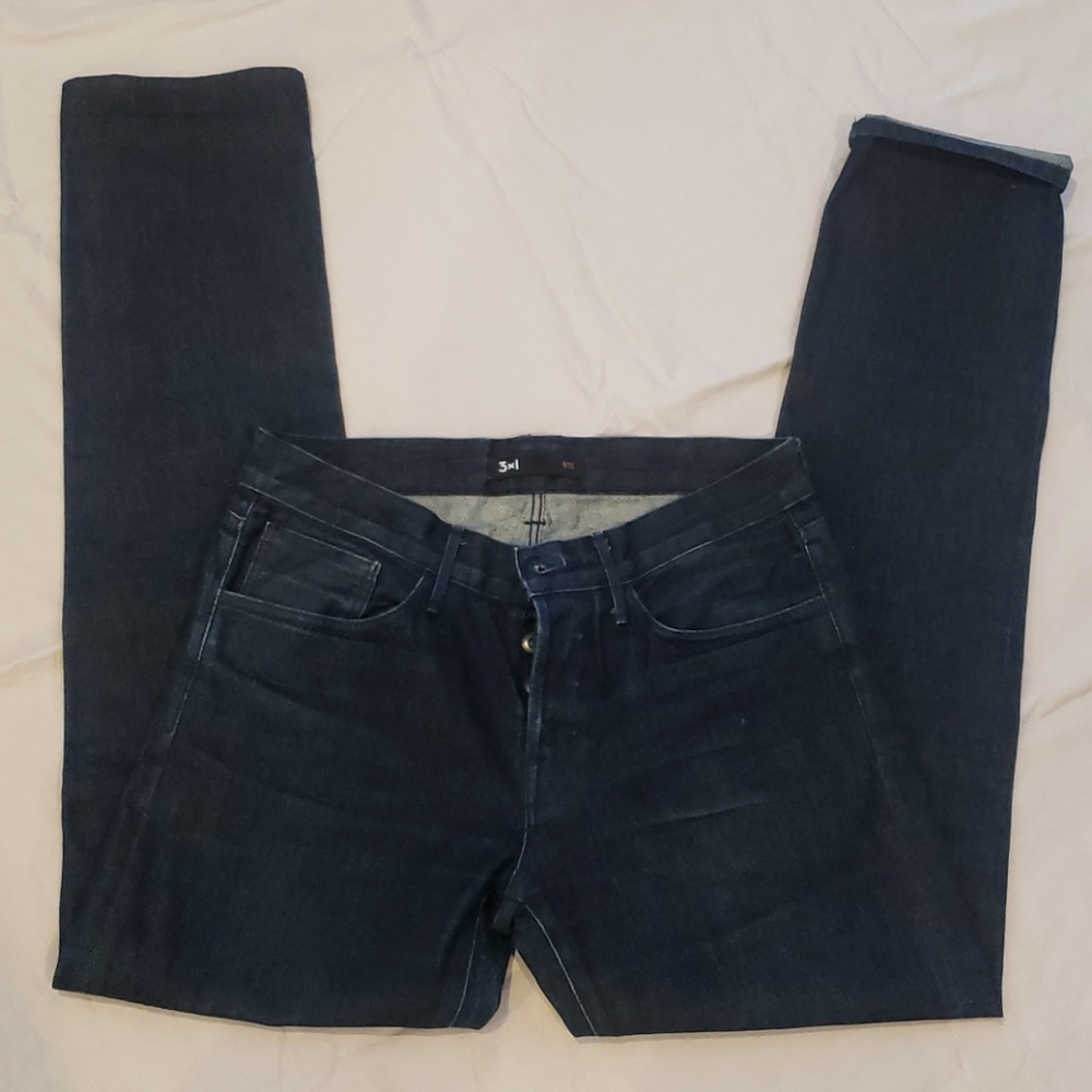 3x1 button fly blue jeans size 30 - Picture 1 of 5